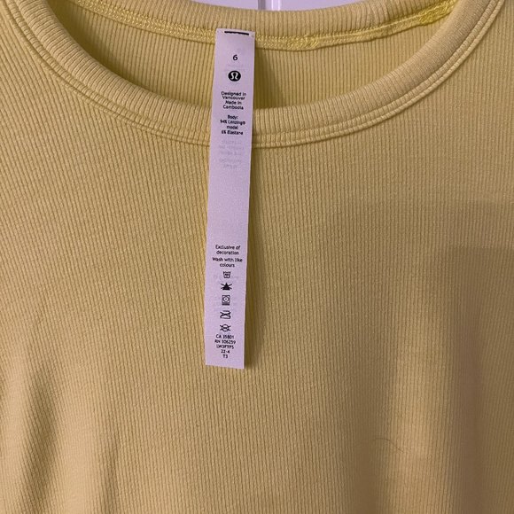 NWT Sunlight Yellow lululemon Hold Tight Long Sleeve Shirt Sz 6 - Picture 6 of 6